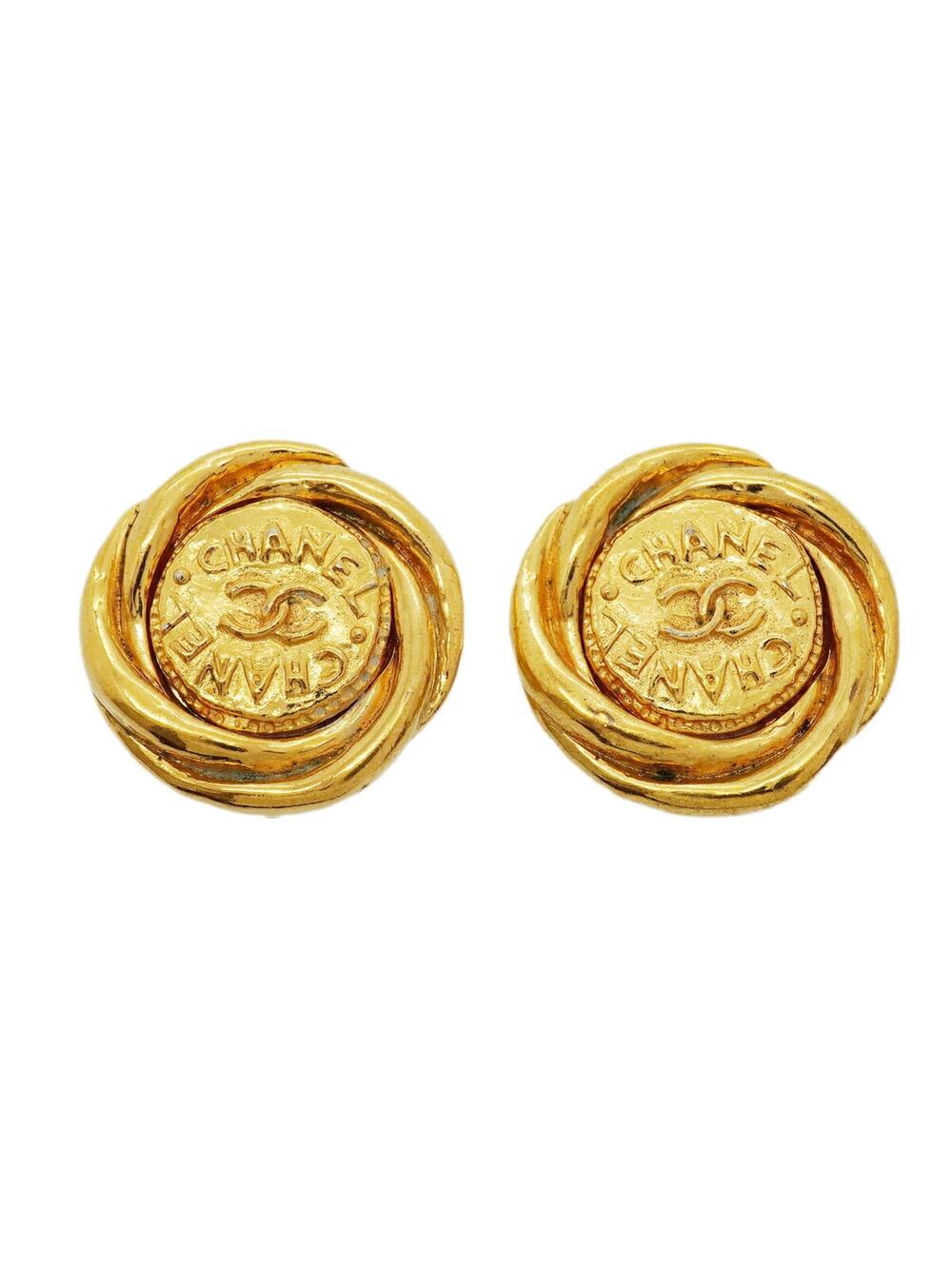 Chanel Cc Logo Clip-On Earrings Metal #371591C69B